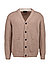 Cardigan, Merinowolle extrafein, braun - braun