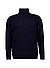 Rollkragenpullover, Merinowolle extrafein, navy - navy