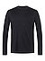 Longsleeve, Merinowolle, schwarz - schwarz
