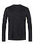 Longsleeve, Merinowolle, schwarz - schwarz
