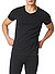 T-Shirt, Baumwoll-Stretch, schwarz - schwarz