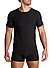 T-Shirt, Baumwoll-Stretch, schwarz - schwarz