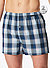 Boxershorts, Baumwolle, dunkelblau-blau gestreift - dunkelblau-blau