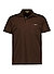 Polo-Shirt, Jersey, Brusttasche, braun - slate black