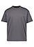 T-Shirt, Rückenprint, Baumwolle, grau - grau