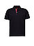 Polo-Shirt Placket, Regular, Baumwoll-Pique, schwarz - schwarz