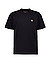 T-Shirt Embroided Tee, Baumwolle, schwarz - schwarz