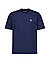 T-Shirt Embroided Tee, Baumwolle, navy - navy
