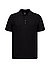Polo-Shirt Cigio, Viskose-Strick, schwarz - schwarz