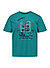 T-Shirt, Baumwolle, Print, grün meliert - grün