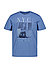 T-Shirt, Baumwolle, Print, blau - blau