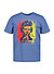 T-Shirt, Baumwolle, Print, blau - blau