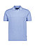 Polo-Shirt, Strick, hellblau meliert - hellblau