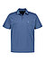 Polo-Shirt Softknit Easy Care, Baumwoll-Jersey, blau gemustert - blau