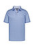 Polo-Shirt, Jersey, hellblau gemustert - hellblau