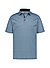 Polo-Shirt, Jersey, blau gemustert - blau