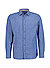 Hemd Roma, Shaped Fit, Leinen-Baumwolle, blau - blau