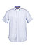 Kurzarmhemd Roma, Shaped Fit, Leinen-Baumwolle, hellblau gestreift - hellblau