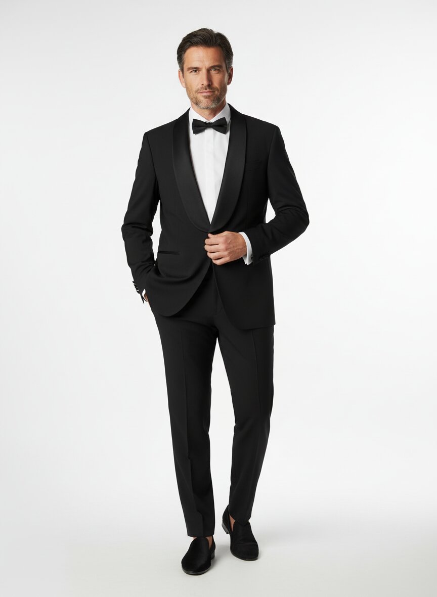 Smoking Jasper-Leon TUX, Regular Fit, Schurwoll-Stretch, schwarz