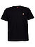 T-Shirt, Baumwolle, schwarz - schwarz