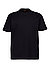 T-Shirt Interlock, Baumwolle, schwarz - schwarz