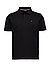 Polo-Shirt, Baumwoll-Piqué, schwarz - schwarz