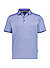 Polo-Shirt, Baumwoll-Piqué, royalblau meliert - royalblau