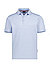 Polo-Shirt, Baumwoll-Piqué, hellblau meliert - hellblau