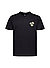 T-Shirt, Regular Fit, Baumwolle, Rückenprint, schwarz - schwarz