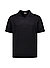 Polo-Shirt, Seide-Cashmere Strick, schwarz - schwarz