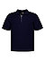 Zip-Polo, Baumwoll-Strick, navy - navy