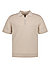 Zip-Polo, Baumwoll-Strick, beige - beige