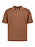 Strick-Polo, Supima-Baumwolle, braun-melange - hellbraun