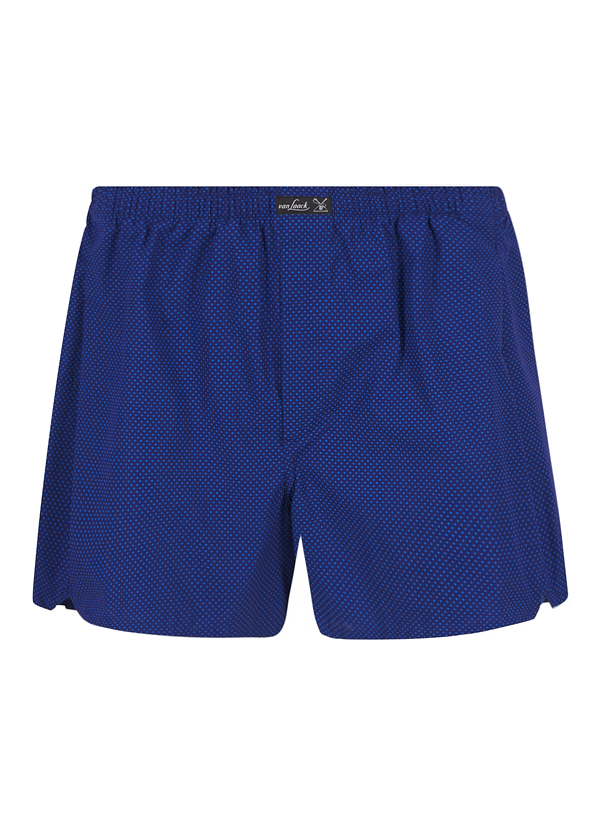 van Laack Herren Boxershorts blau Reine Baumwolle Gemustert