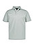 Polo-Shirt, Slim Fit, Baumwoll-Piqué, grau meliert - grün