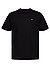 T-Shirt, Baumwoll-Stretch, schwarz - schwarz