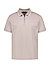 Zip-Polo, Baumwoll-Jersey, beige-weiß gestreift - beige-weiß