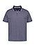Zip-Polo, Baumwoll-Jersey, dunkelblau-weiß gestreift - dunkelblau-weiß