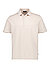 Polo-Shirt, Baumwolle-Leinen, beige-weiß meliert - beige