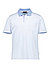 Polo-Shirt, Baumwoll-Jersey, hellblau-weiß strukturiert - hellblau