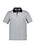 Polo-Shirt, Baumwoll-Jersey, schwarz-weiß strukturiert - schwarz