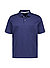 Polo-Shirt, mercerisierter Baumwoll-Jersey, blau - blau