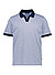 Polo-Shirt, mercerisierter Baumwoll-Jersey, blau gemustert - blau