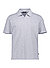 Polo-Shirt, Baumwolle-Leinen, blau-weiß gestreift - navy