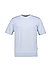 T-Shirt, Baumwoll-Strick, himmelblau meliert - himmelblau