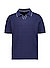 Polo-Shirt, Baumwoll-Strick, dunkelblau strukturiert - dunkelblau