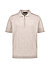 Zip-Polo, Woll-Strick, beige melange - beige