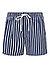 Badeshorts, Mikrofaser, dunkelblau gestreift - dunkelblau