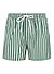 Badeshorts, Mikrofaser, grün gestreift - grün
