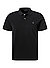 Polo-Shirt, Regular Fit, Bio Baumwoll-Piqué, schwarz - schwarz